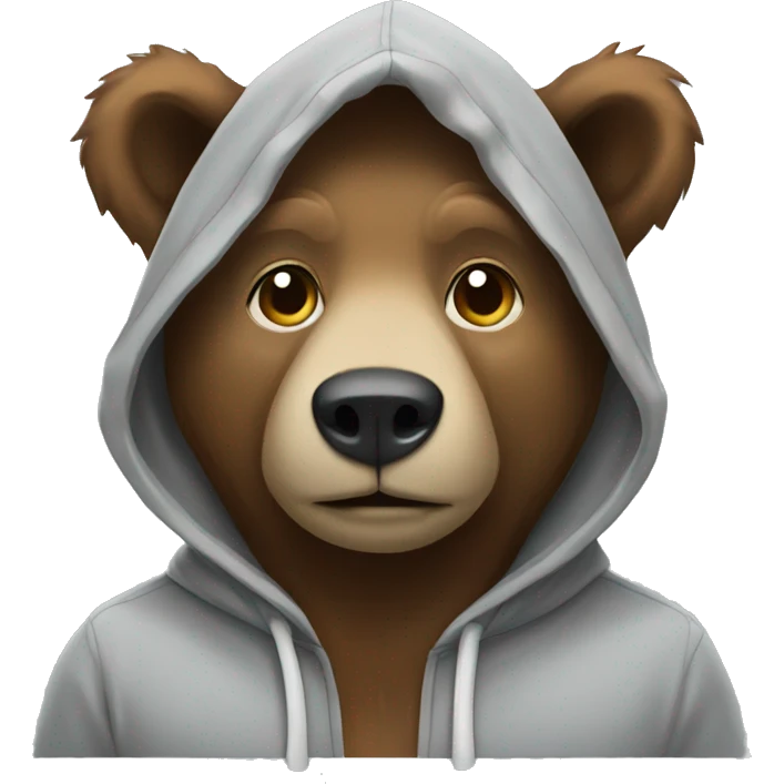 Bear with hoodie emoji