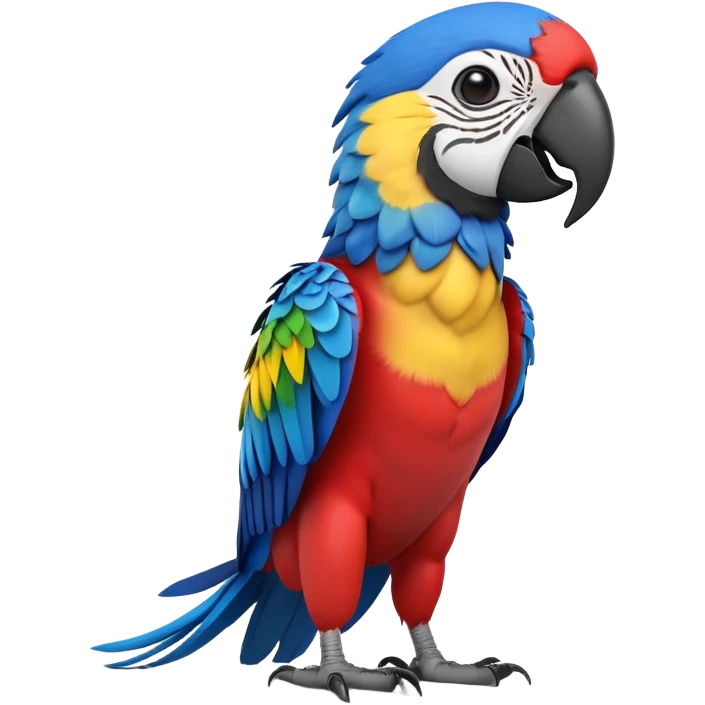 cinematic-macaw-realistic-full-body-standing-emoji,-vibrant-feathers-glowing-with-rich-reds,-blues,-and-yellows,-head-tilted-dramatically,-curved-black-beak-gleaming,-piercing-dark-eyes-exuding-confidence,-simplified-yet-realistic-focused-features,-highly-detailed,-glowing-with-an-almost-sarcastic-glow

 emoji