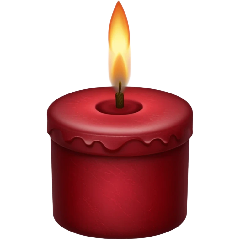 Dark red velvet candle emoji