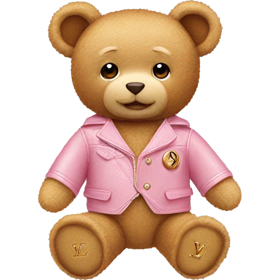 Louis Vuitton Teddy pink emoji