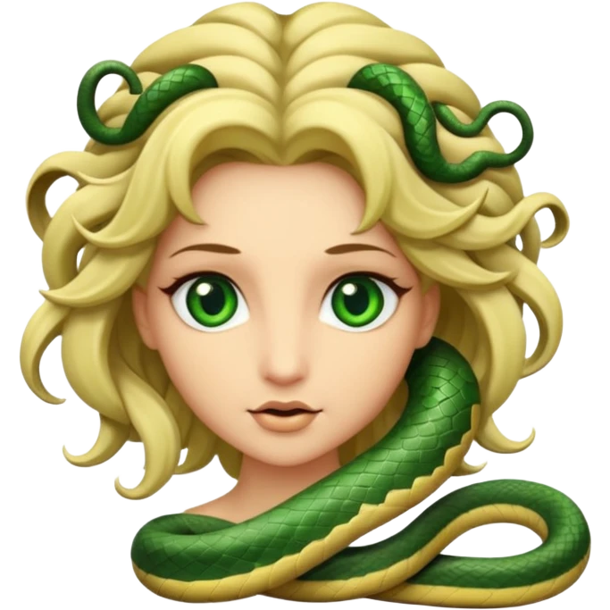 Blonde cute Medusa  emoji