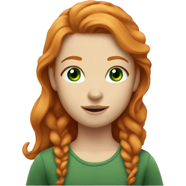 Ginger girl green eyes emoji