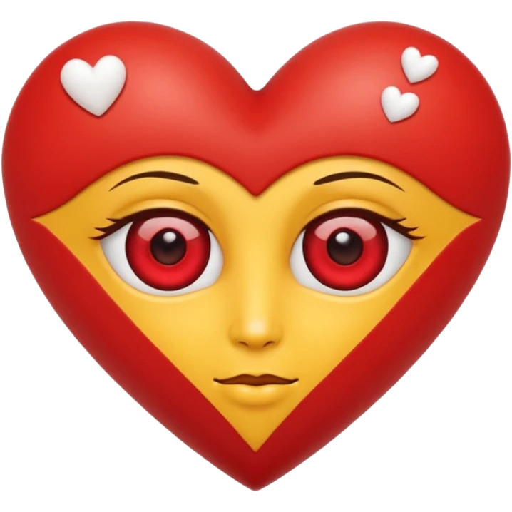 Cara amarilla con corazones en Los ojos y las megillas Rojas emoji
