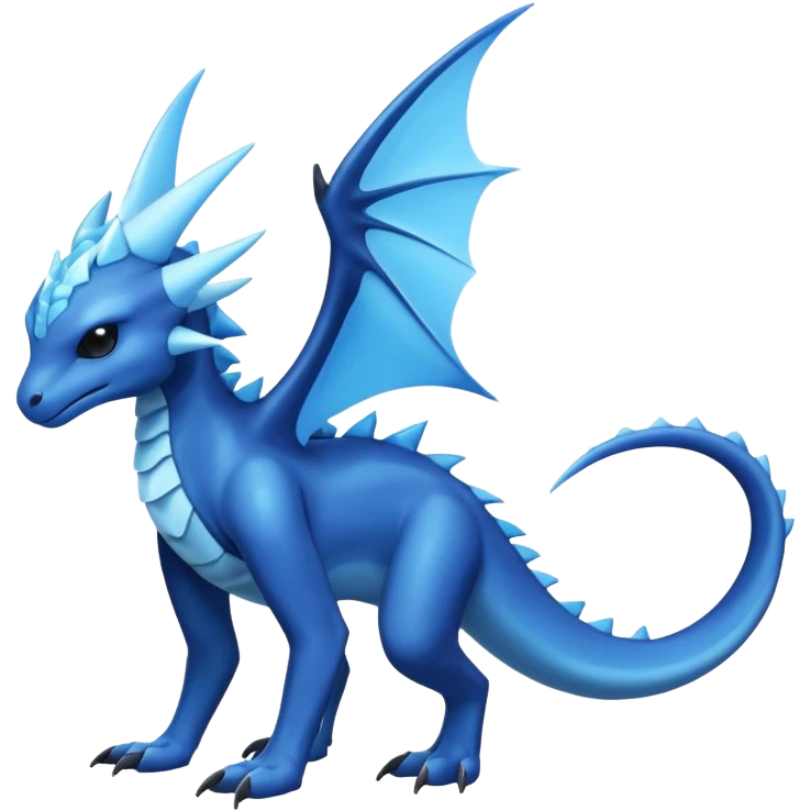 Shiny Dark Edgy  Inteleon-Amaura-Fakémon-hybrid-creature (full body)  emoji