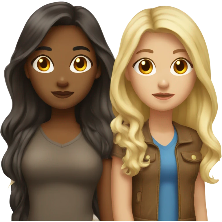 3 girls 2 blond and a brune  emoji