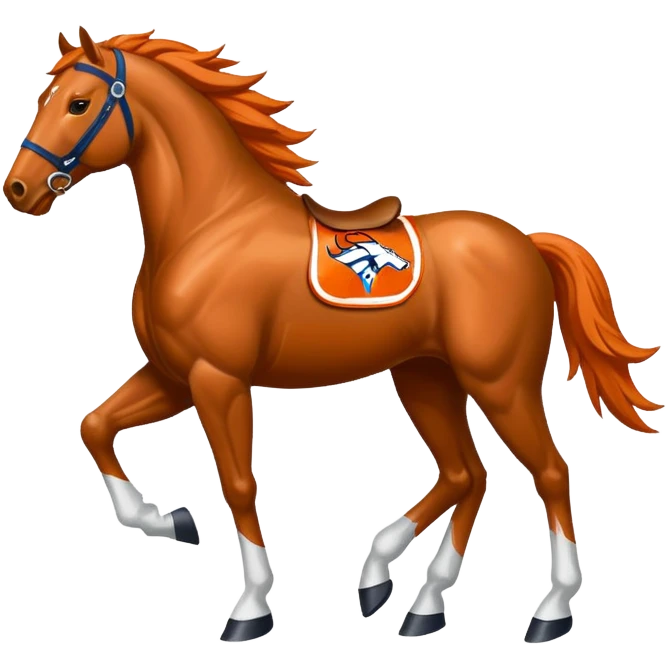The Denver Broncos horse thunder emoji