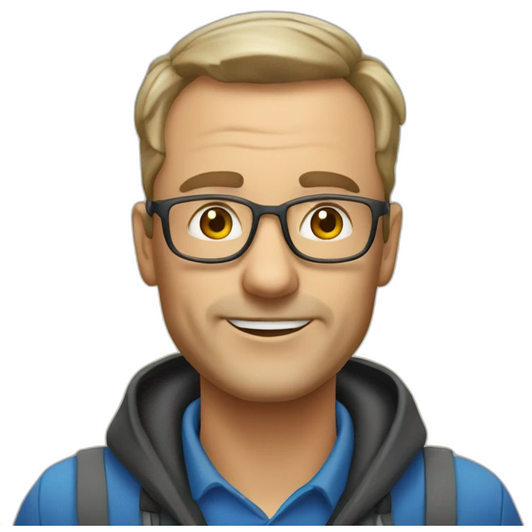 A 50 years old male youth hostel manager emoji