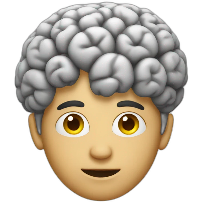 man with brains emoji