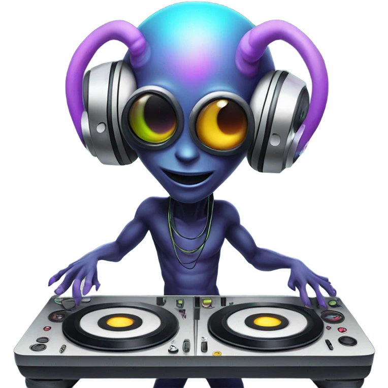 Alien dj emoji