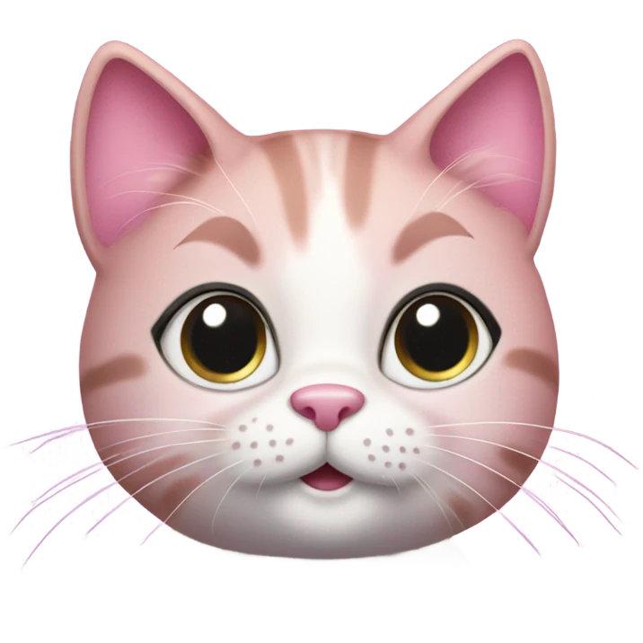 Glittery pink cat emoji