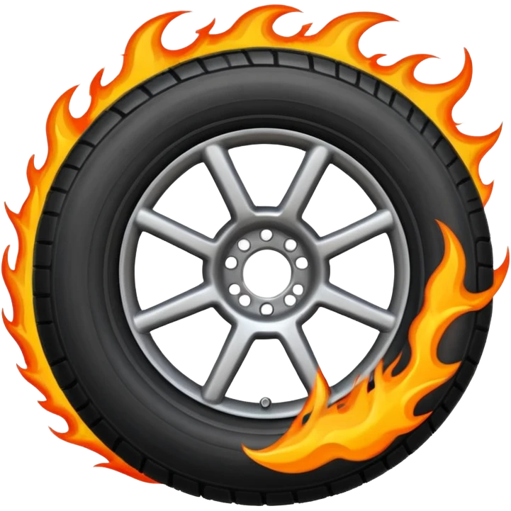 more flames in semi tire emoji