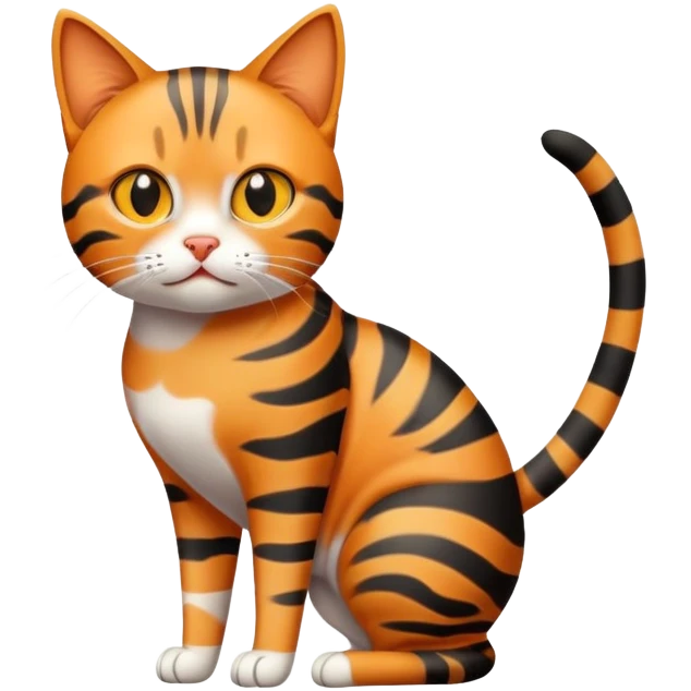 tabby female cat peeing  emoji