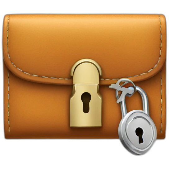 wallet with lock and key emoji