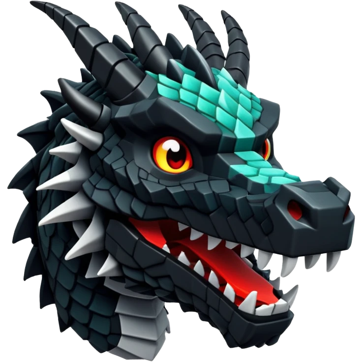 Minecraft black dragon head emoji