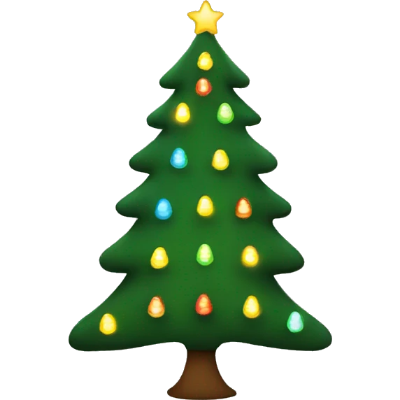 Christmas tree with lights  emoji
