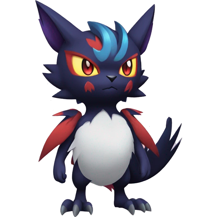 Anthro Edgy Cool Litten-Noivern-Noibat-Absol-Pokémon-sona Full Body emoji
