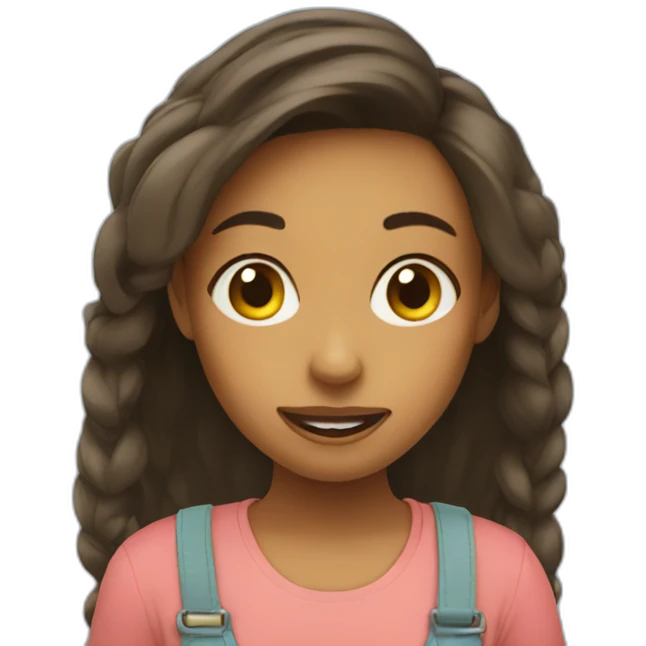Girl stuffing face with bananas emoji