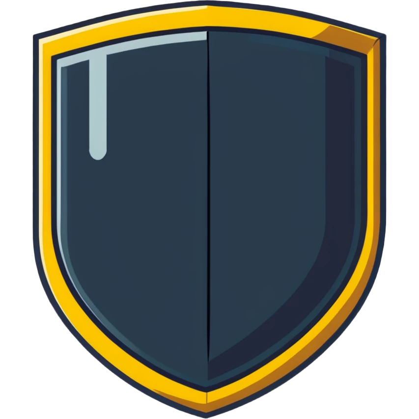 cartoonish sticker of a shield and uzi emoji