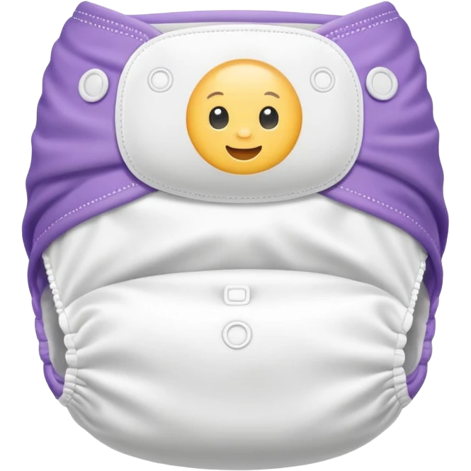 white baby diaper minimalistic emoji