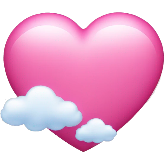 pink heart + cloud emoji