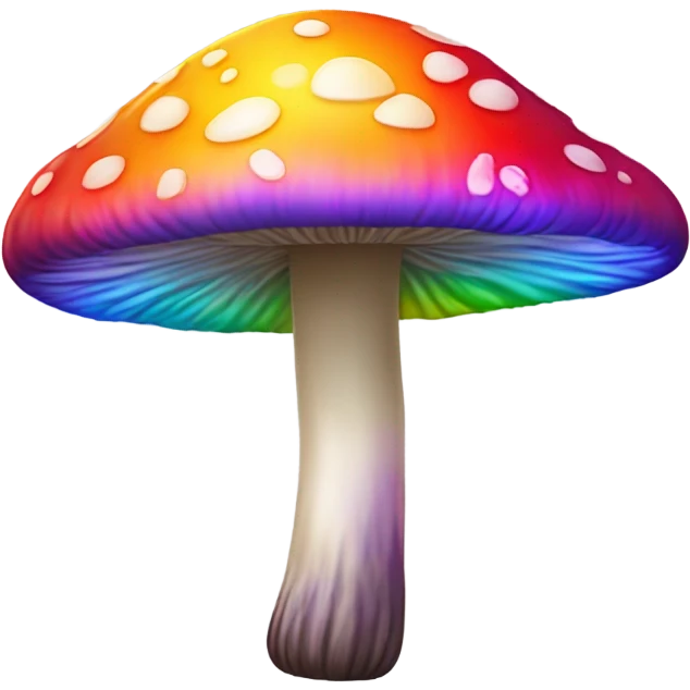 Rainbow mushroom emoji