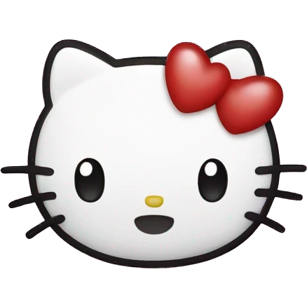 hello kitty cute heart emoji
