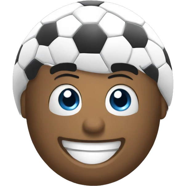 baln de futbol con sonrisa de emoji emoji