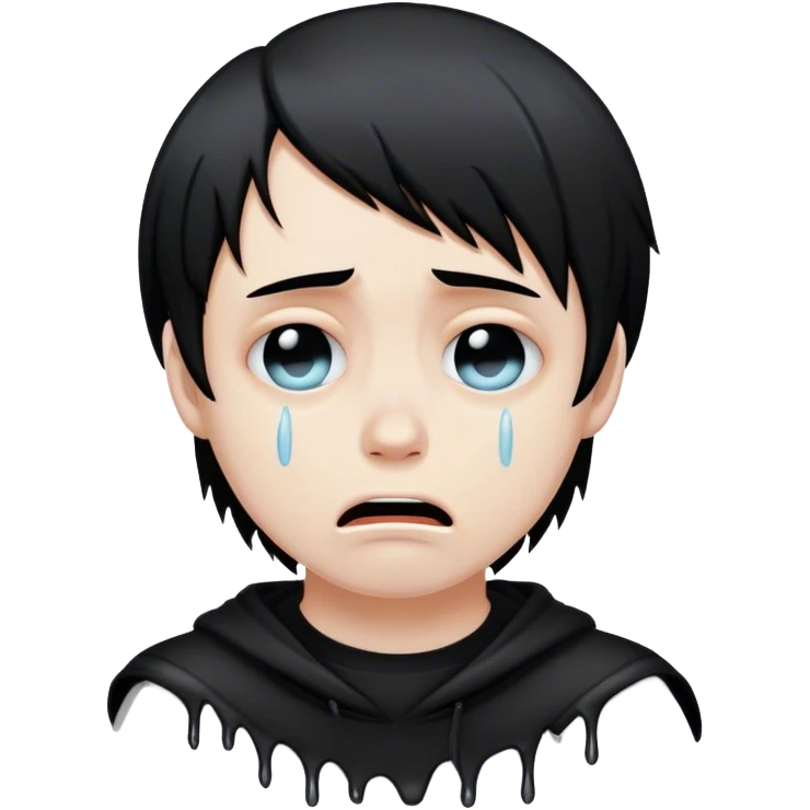 sad crying emo boy emoji