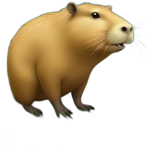 Capybara standing on a crocodile emoji