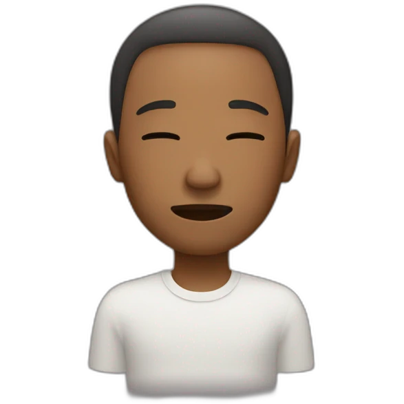 Closing eyes with hands emoji