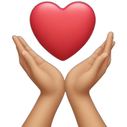 Coeur avec les mains emoji