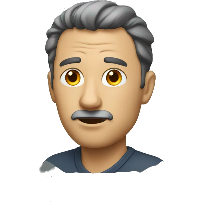 A man who was thinking emoji