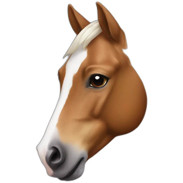 Mixed horse and chicken emoji