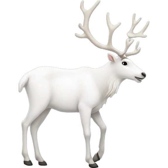 white-reindeer emoji