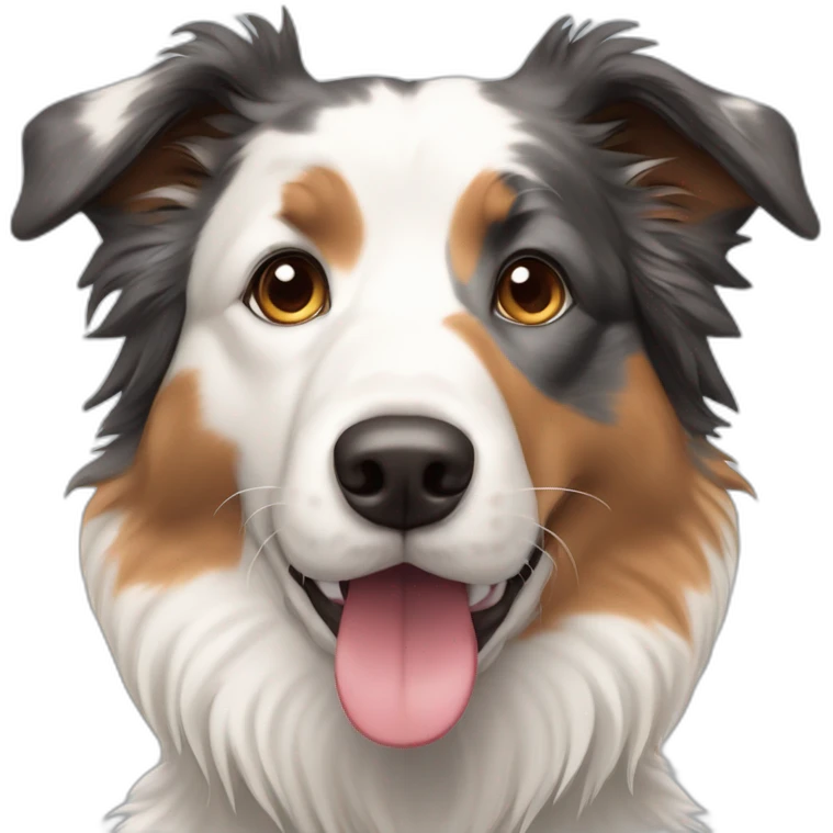 tricolor merle border-collie emoji
