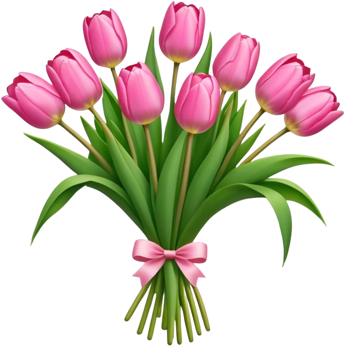 Pink tulips bouquet  emoji
