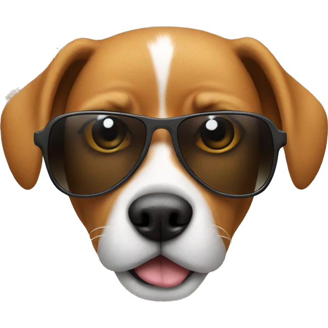Dog wearing sunglasses emoji