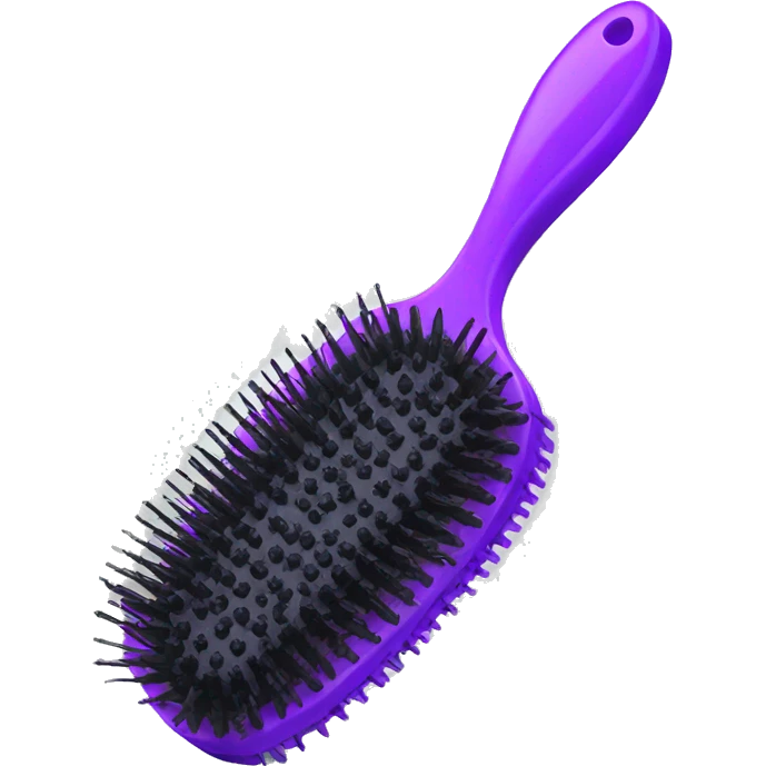 Purple hairbrush with big bristles  emoji
