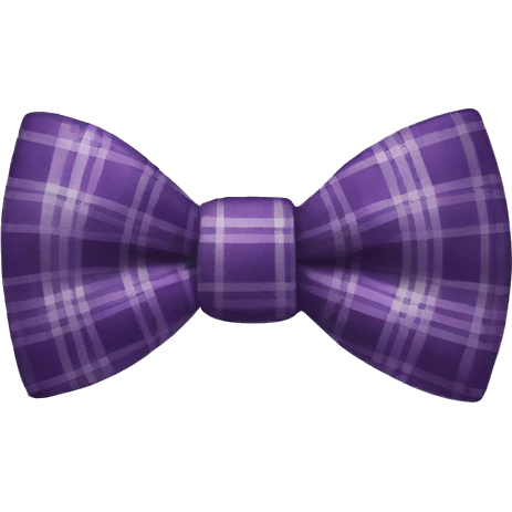 soft purple plaid bow tie emoji