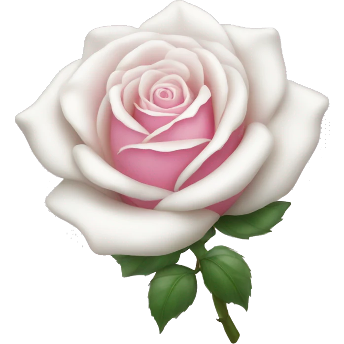 White rose with pink bow emoji