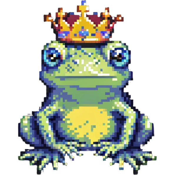 crowned frog emoji