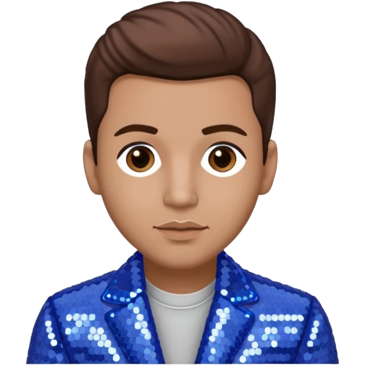 Mark Calderon, R&B Singer (b. 1970) from Color Me Badd with brown hair, periwinkle sequin outfit emoji
