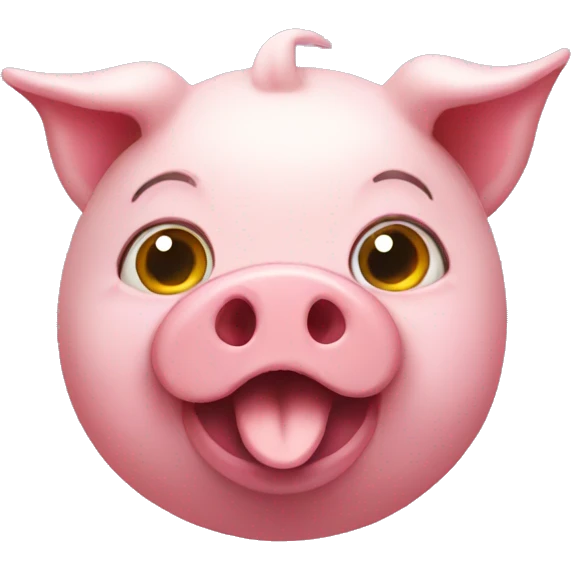 Cute pig with devil horn emoji