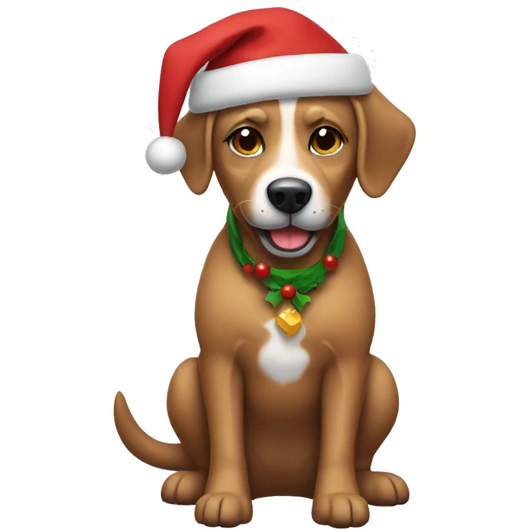 christmas dog emoji