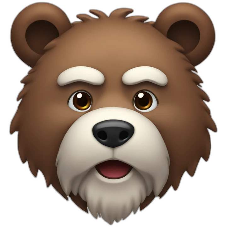 santa claus as a grizzly head emoji