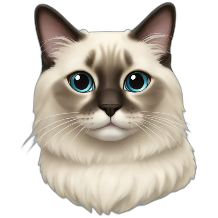 A ragdoll cat seal point emoji