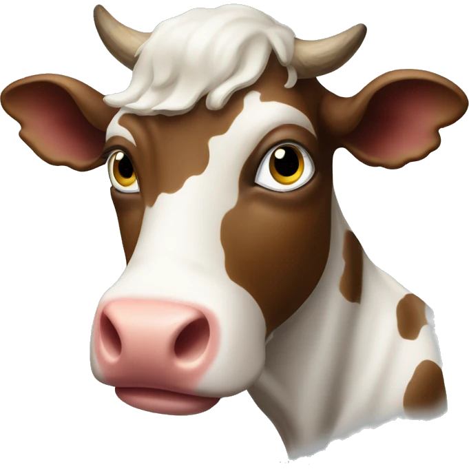 A chrismasy cow emoji