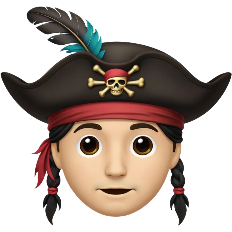 pirate hat with feather emoji