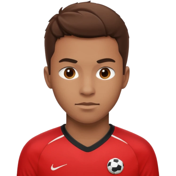 soccer player with red jersey emoji