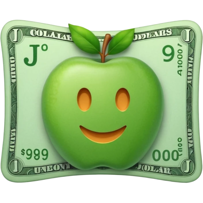 Un billet de monnaie appelé le jollar avec un J emoji
